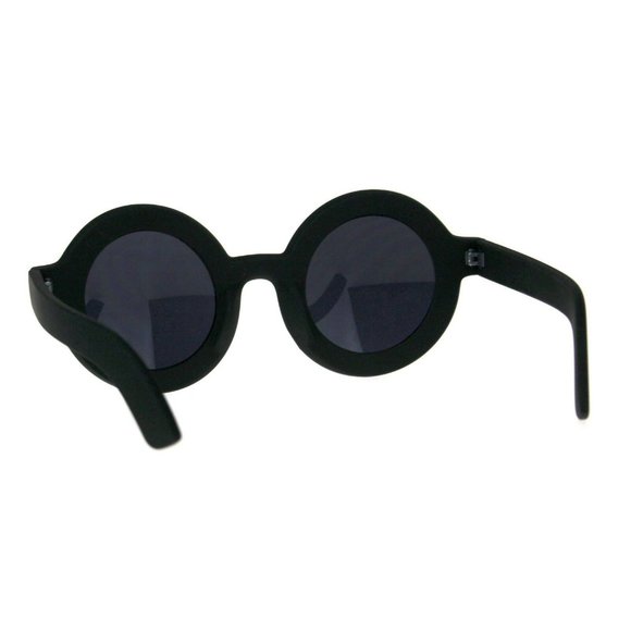 Black Matte Round Gothic Sunglasses Kat Von D - Picture 5 of 5